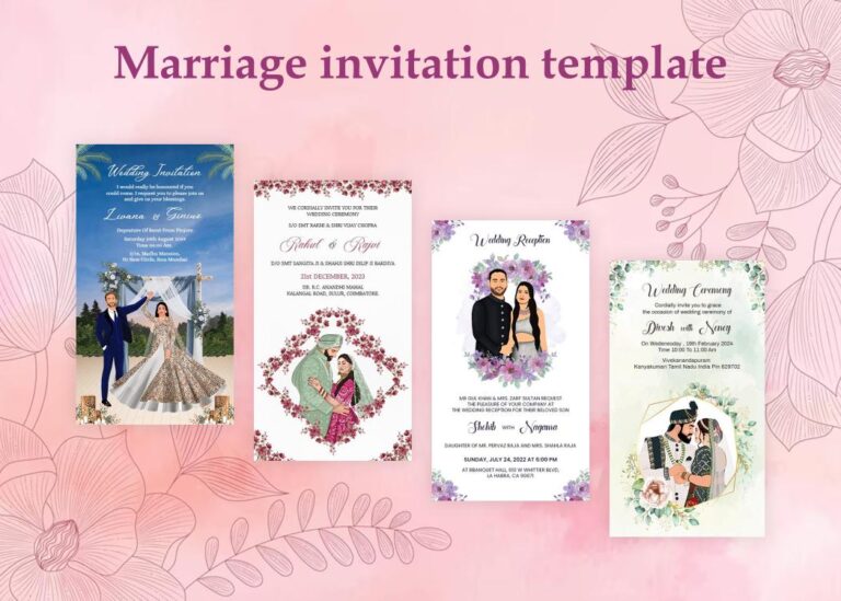 Make Moden Marriage Invitation Template Crafty Art Graphic Design Tool