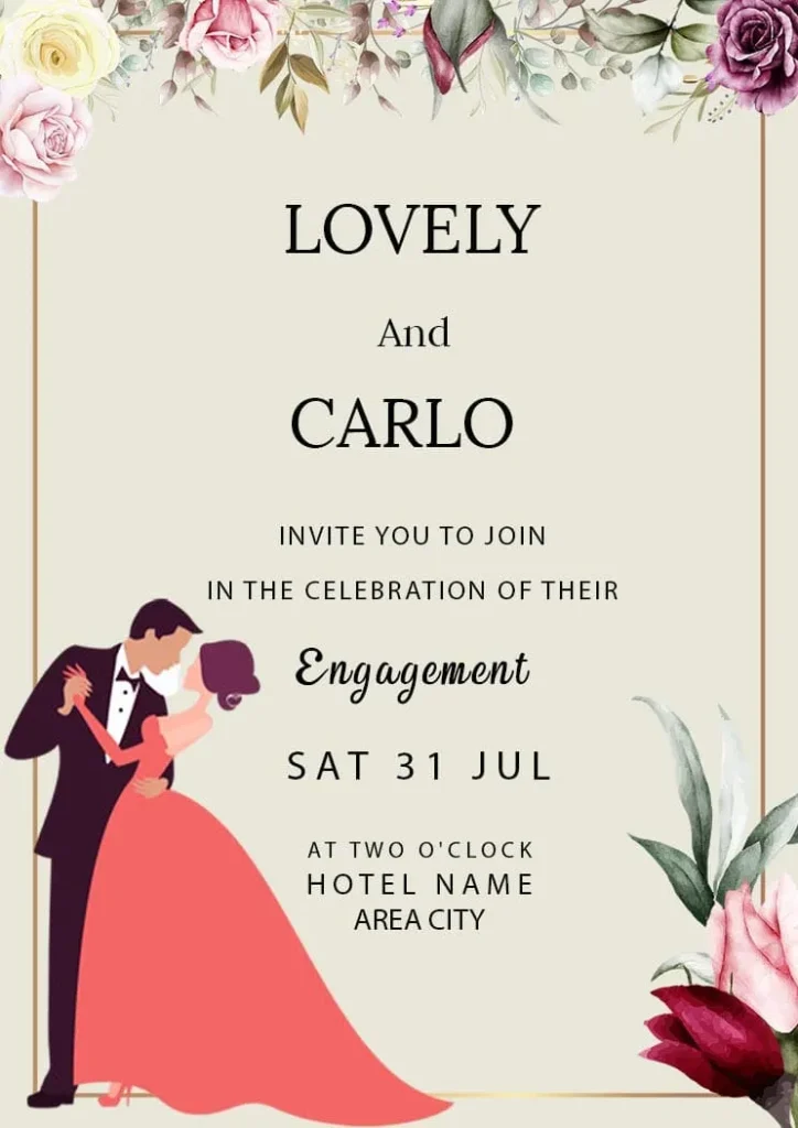 Whimsical Engagement Invitation