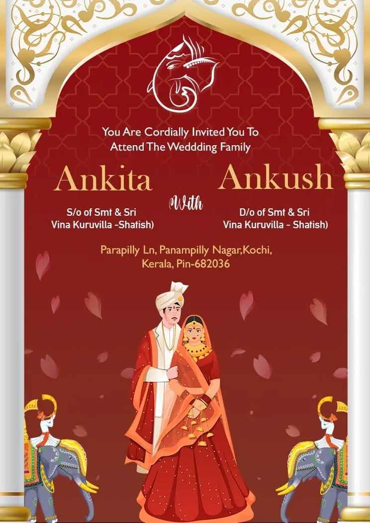 Create Indian Wedding Invitation Card Online With Crafty Art
