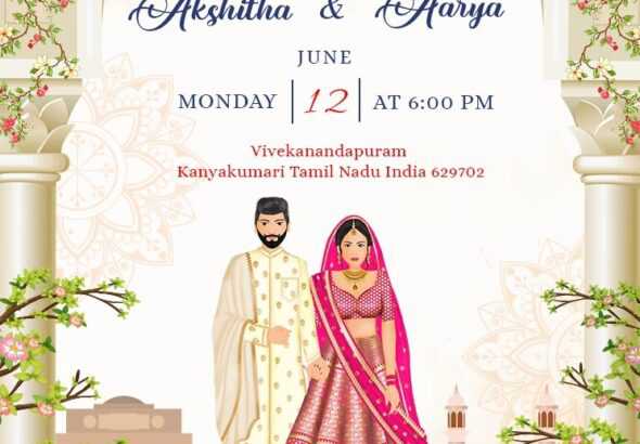 invitation card in english for marriage
