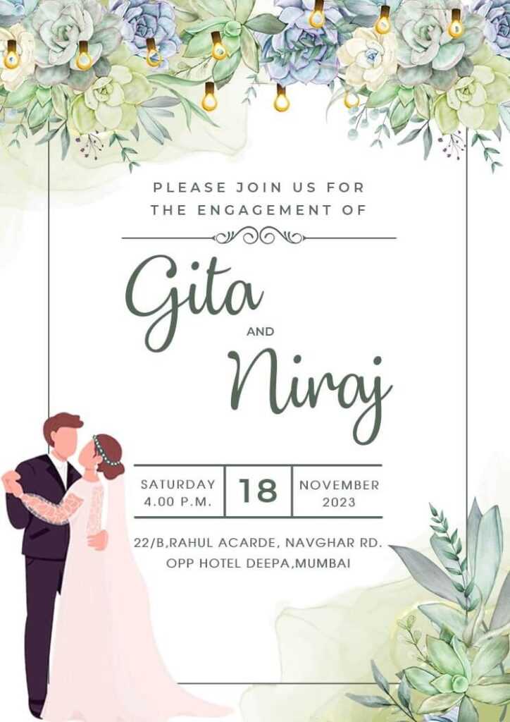 Invitation Card for Engagement