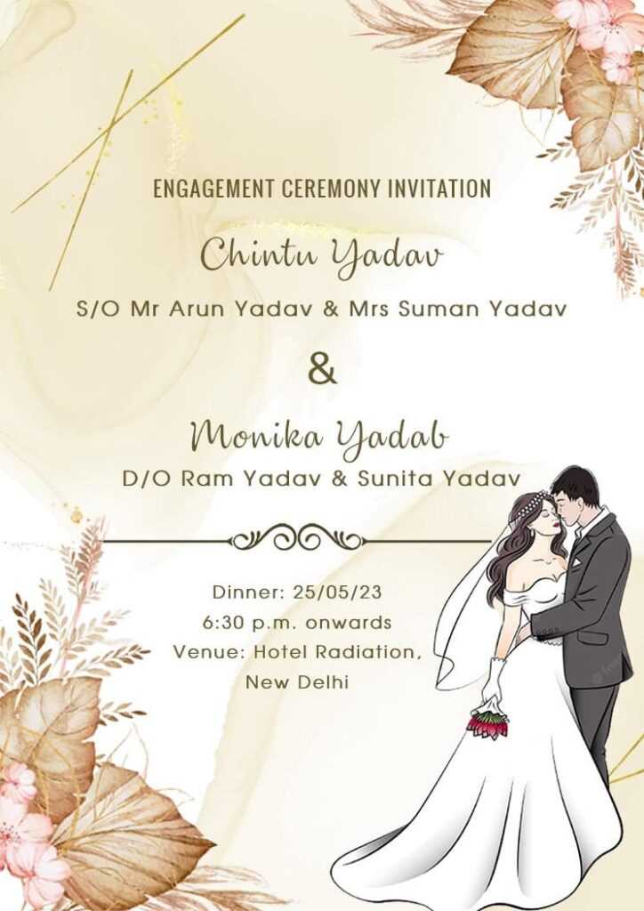 Sangeet and ring ceremony invitation E-card || sangeet invitations template  . Make a customized sangeet & ring ceremony card invitations… | Instagram