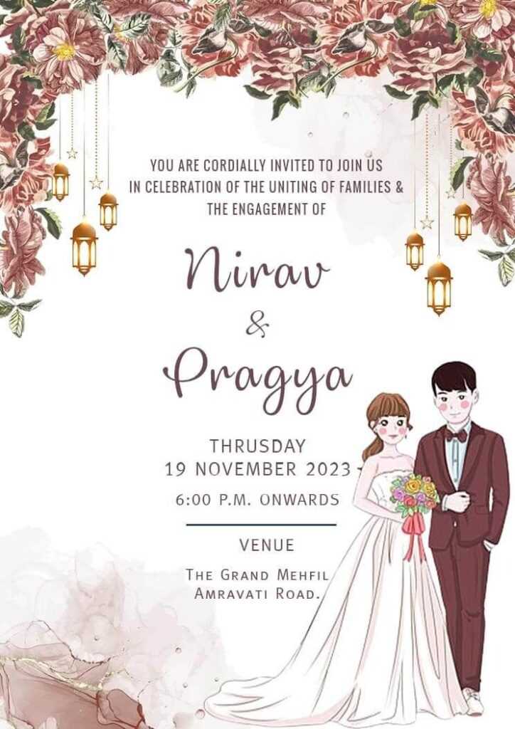 create invitation card for wedding