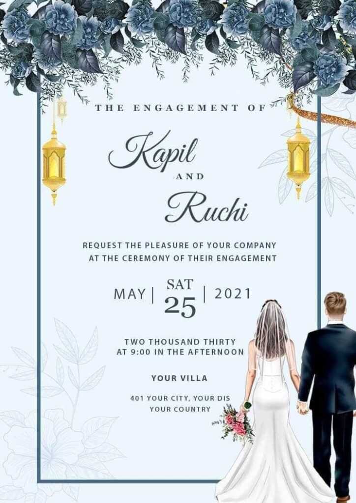 create invitation card for wedding