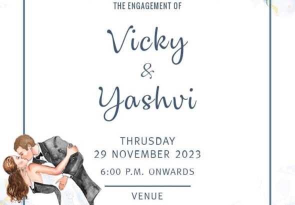 Engagement Invitation Card Template