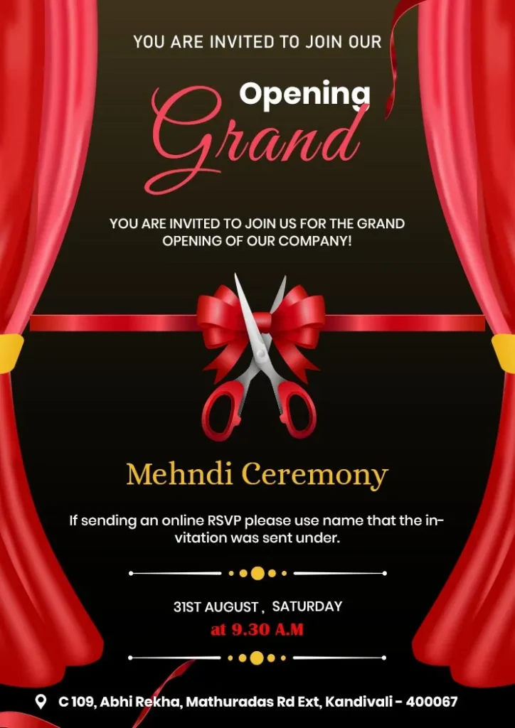 Opening Ceremony Invitation