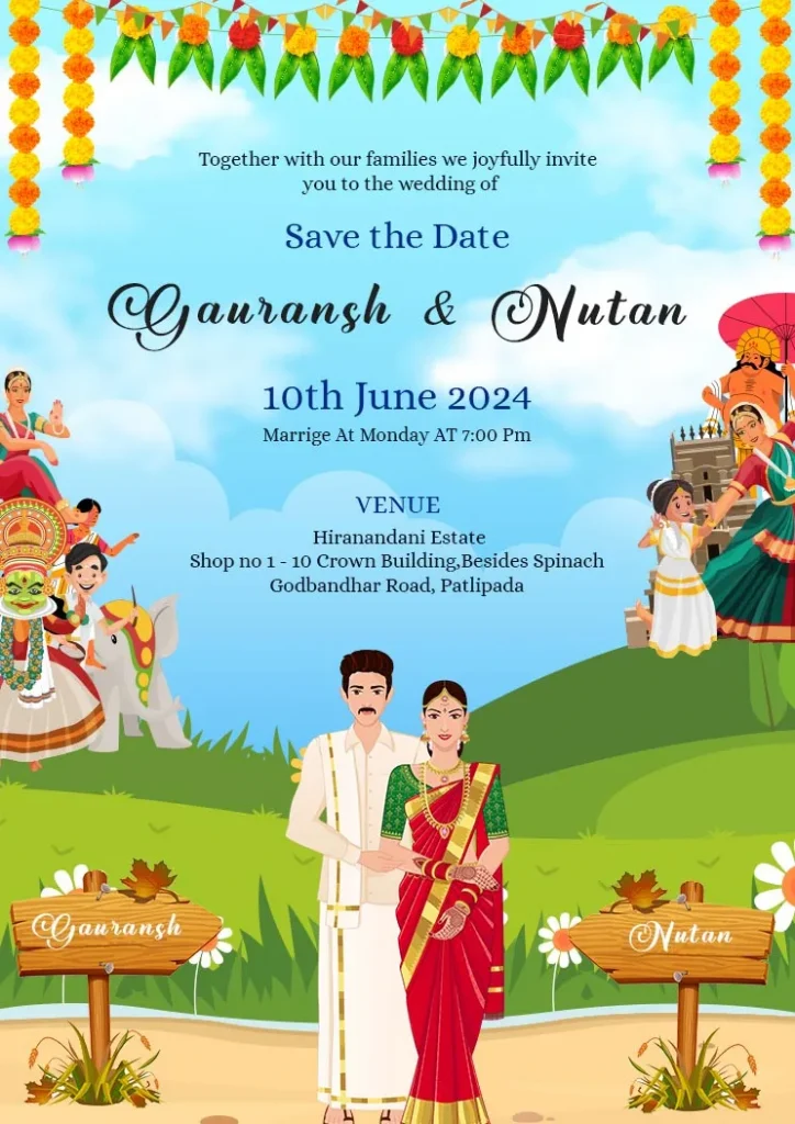 South Indian Wedding Invitation Templates Free