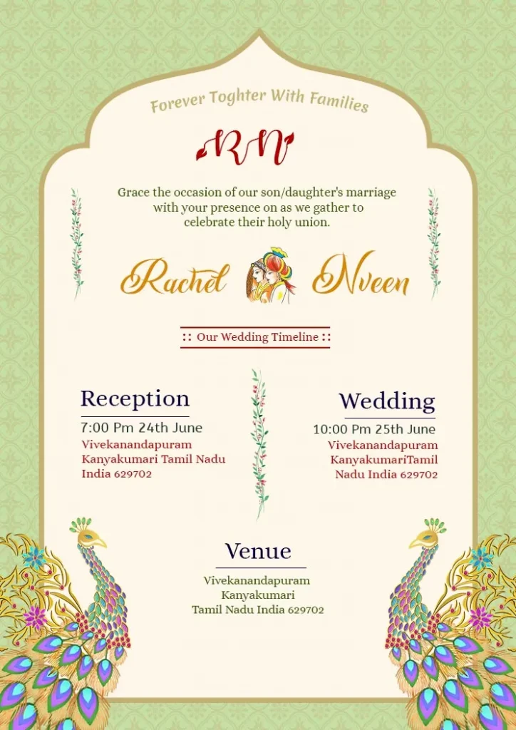 Wedding Invitation Templates In Tamil Free