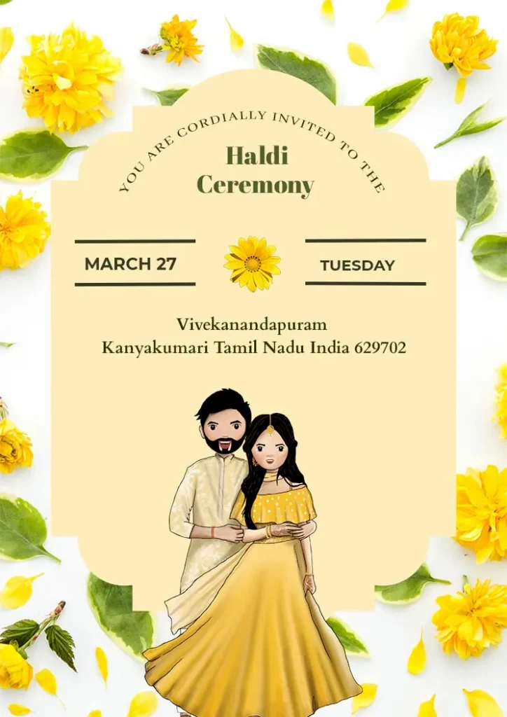Haldi Invitation Card