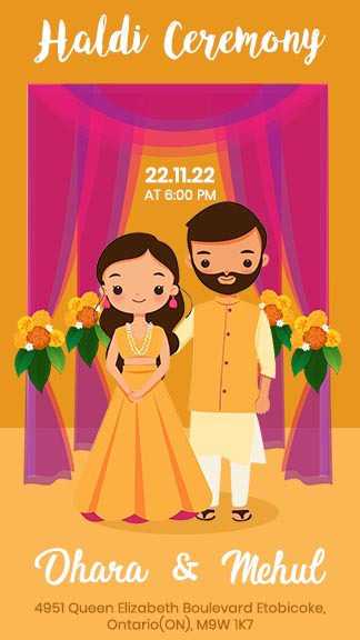 haldi kunku invitation card