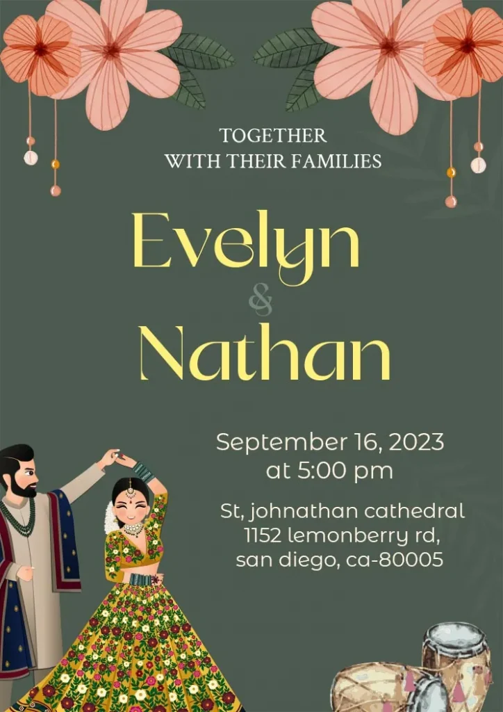 wedding invitation whose name goes first