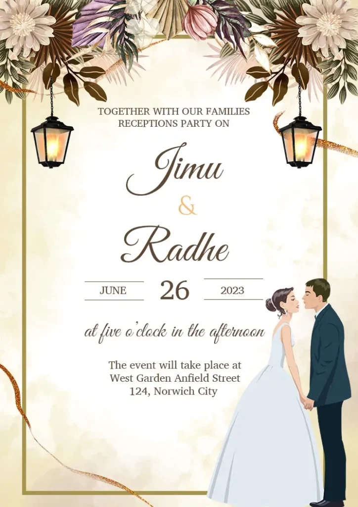 wedding card in hindi