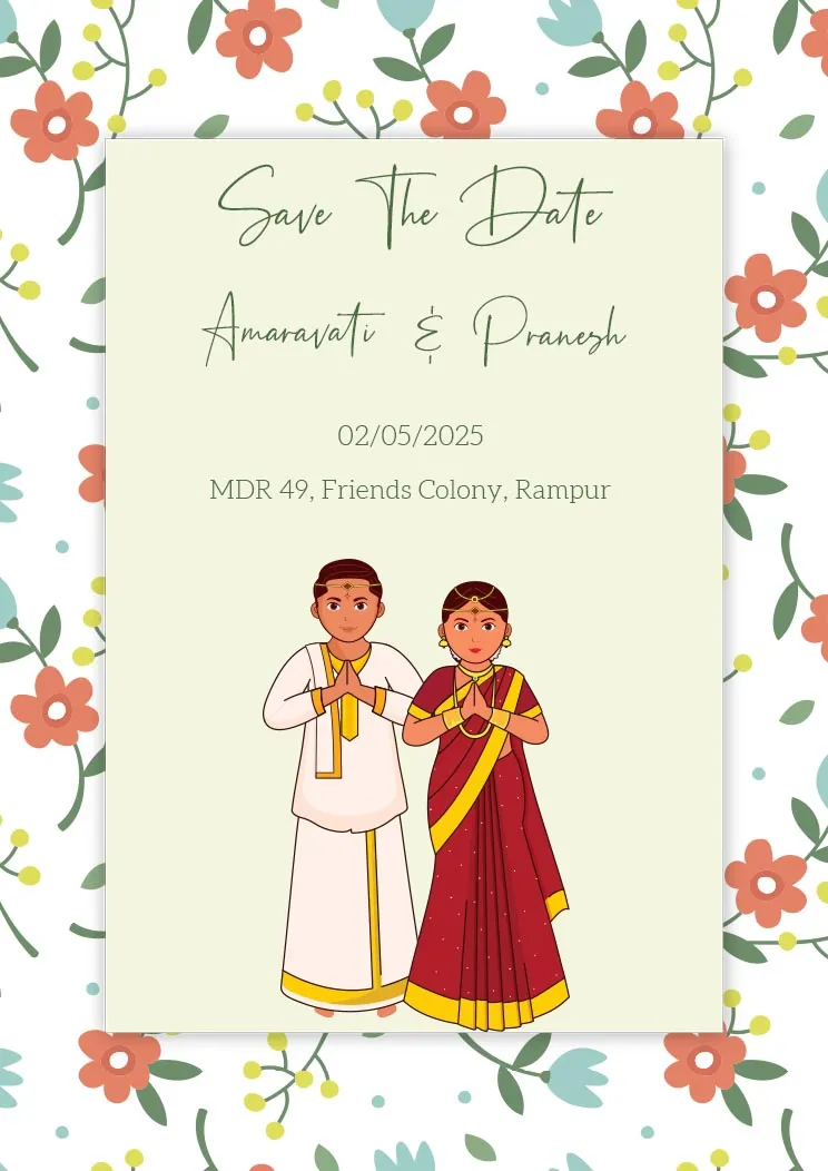 indian wedding invite card