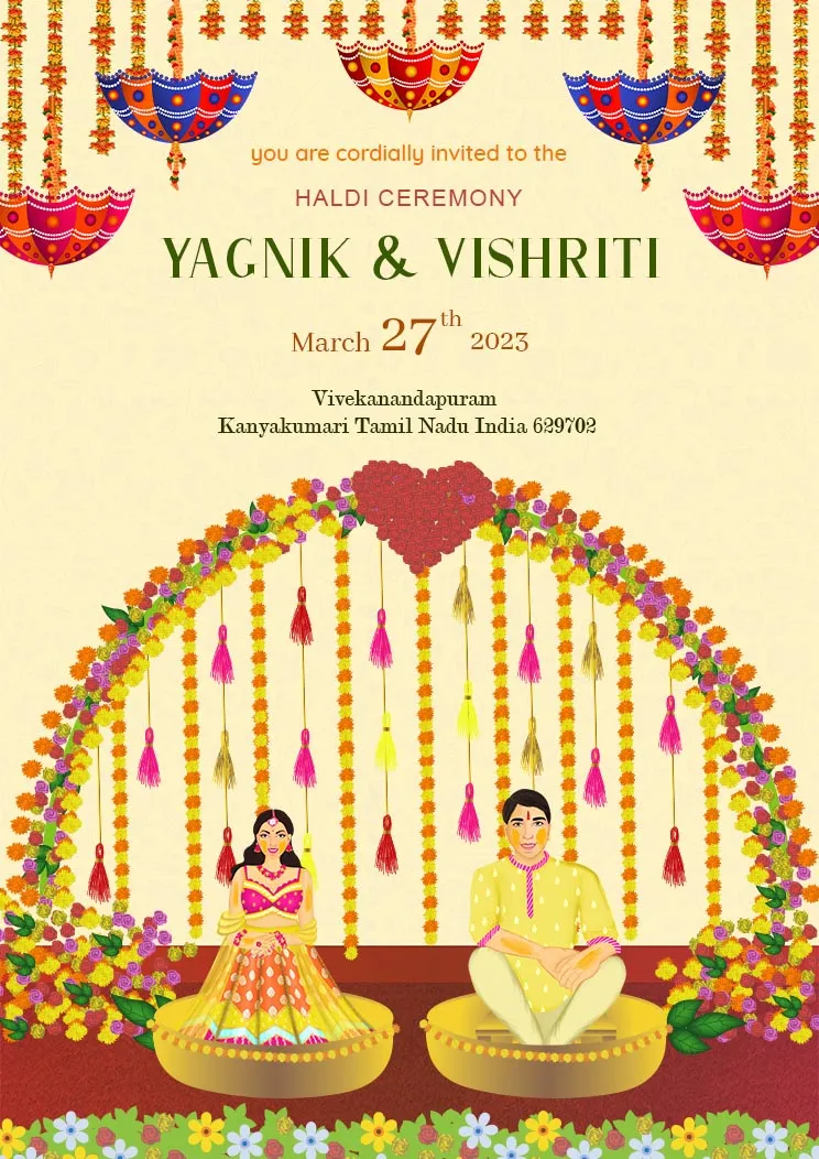 Haldi Invitation Card: Adding a Touch of Tradition to Your Special Day