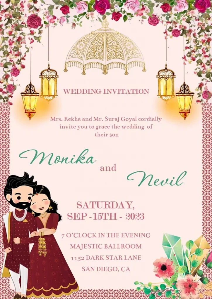 Caricature Invitation Cards