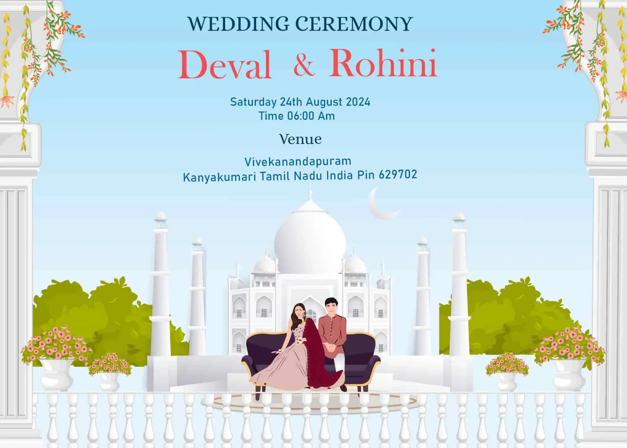 digital wedding invitation