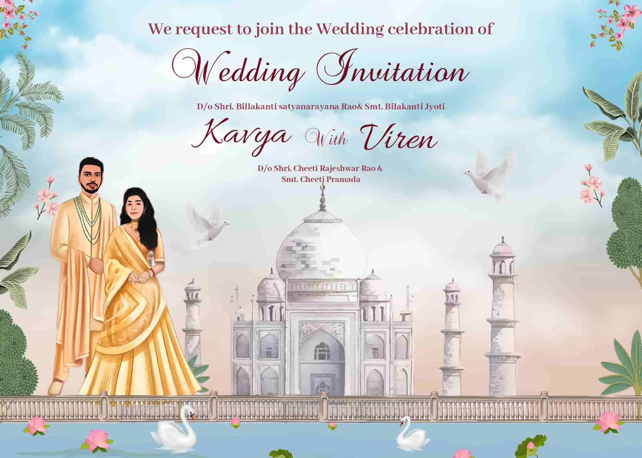 Wedding Invitation Card for Hindu