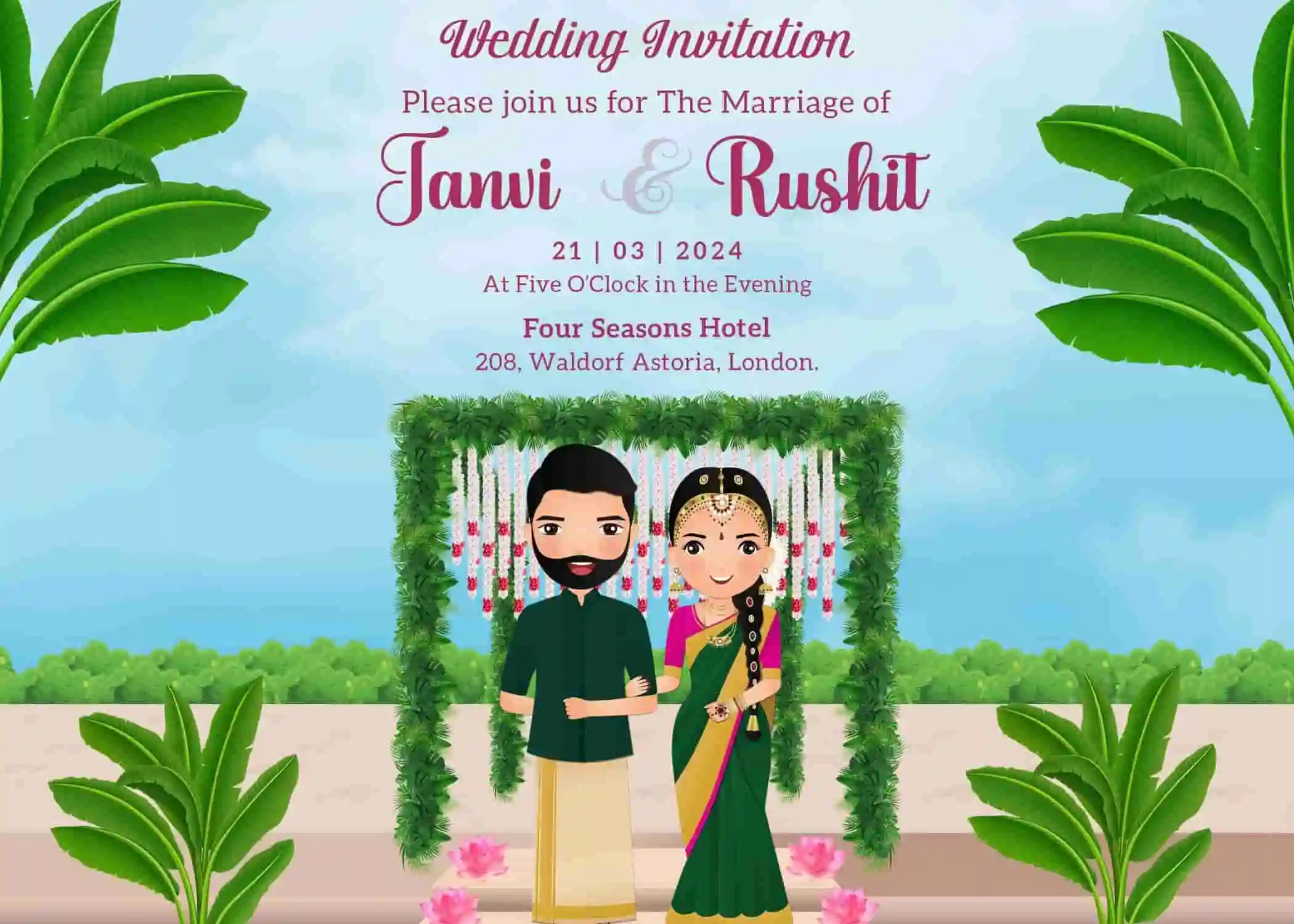 Best Indian Wedding Invitation Video Maker | Crafty Art