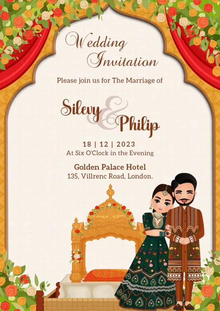 wedding card design for hindu