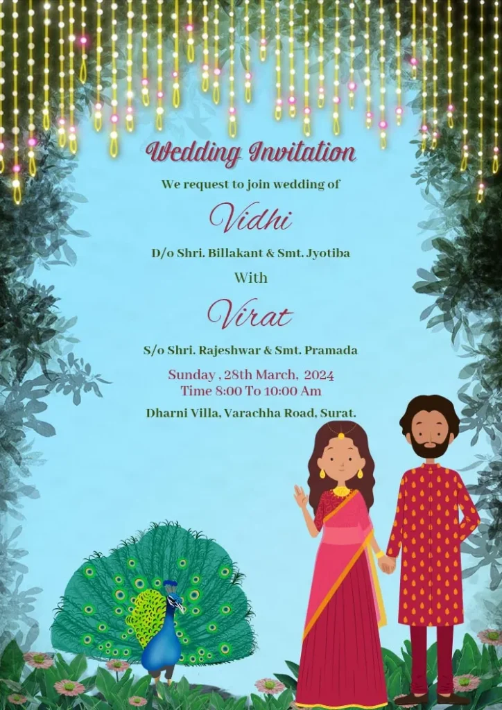 wedding card design for hindu