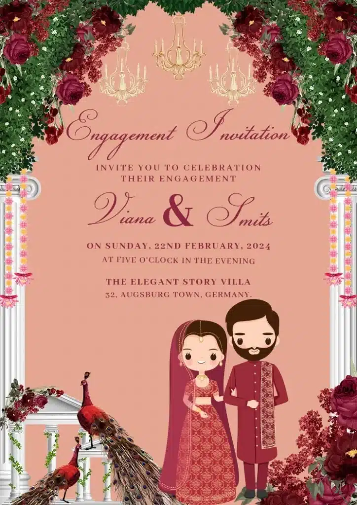 Online Engagement Invitation Card