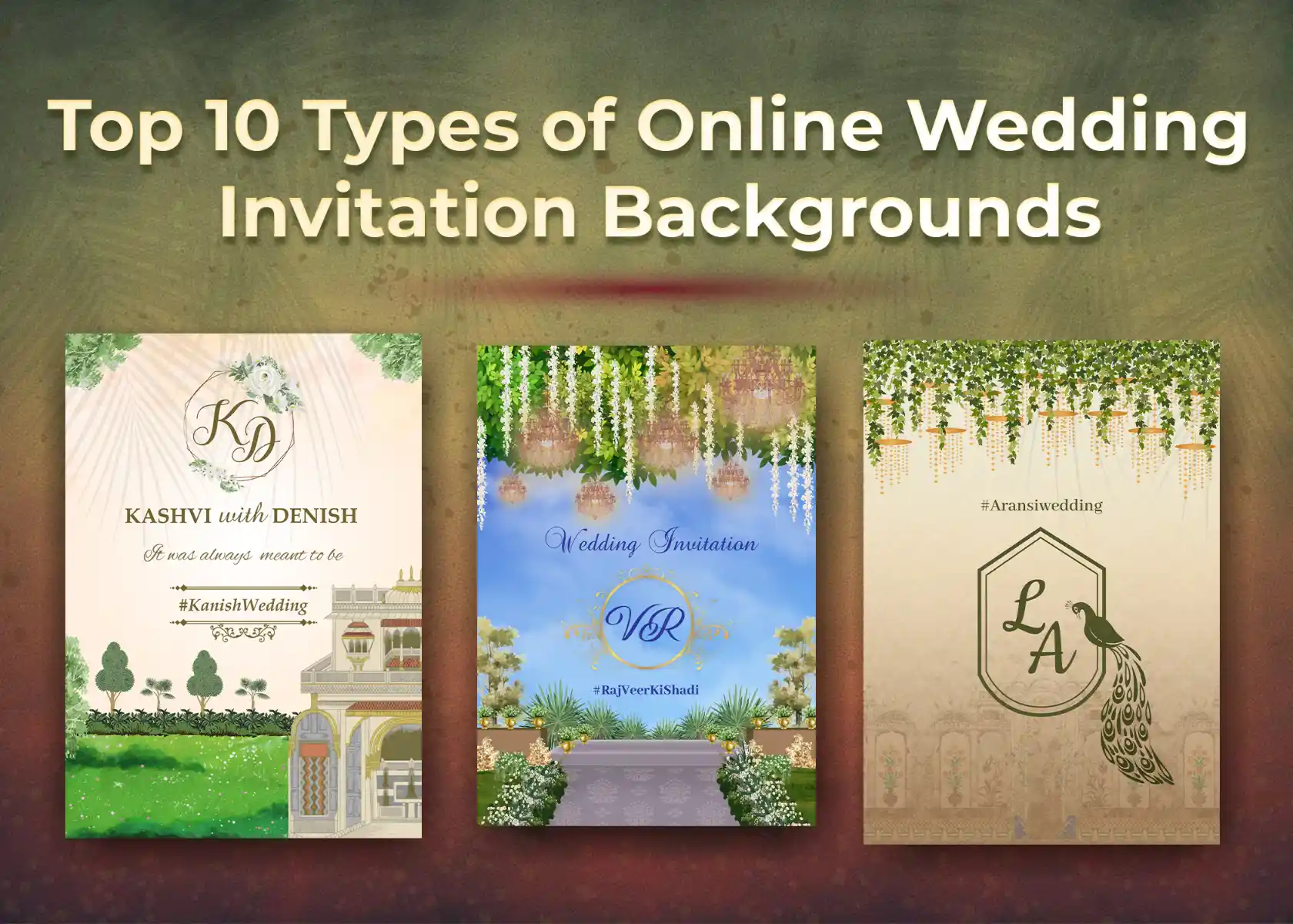 Top 10 Types of Online Wedding Invitation Backgrounds