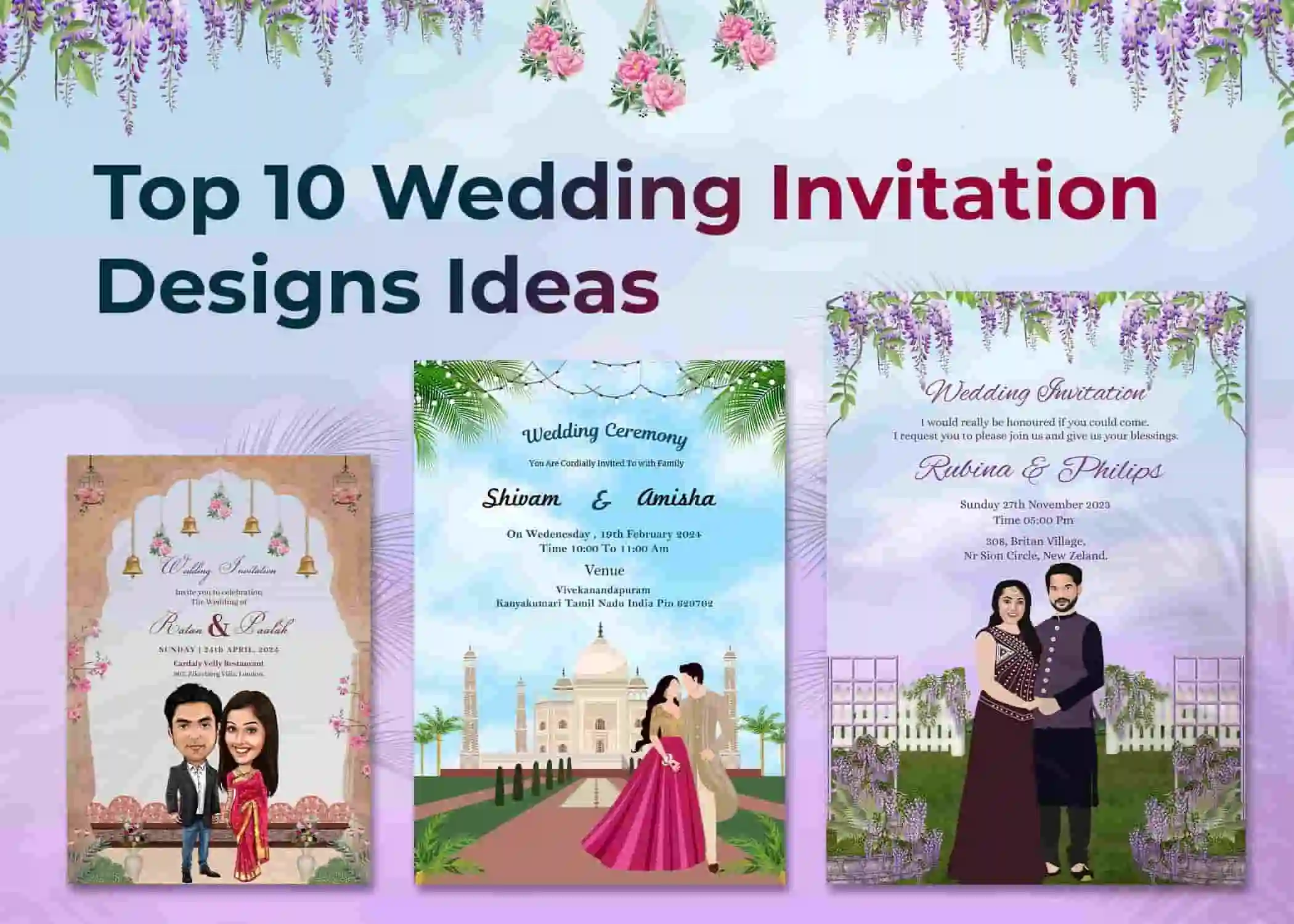 Top 10 Wedding Invitation Designs Ideas