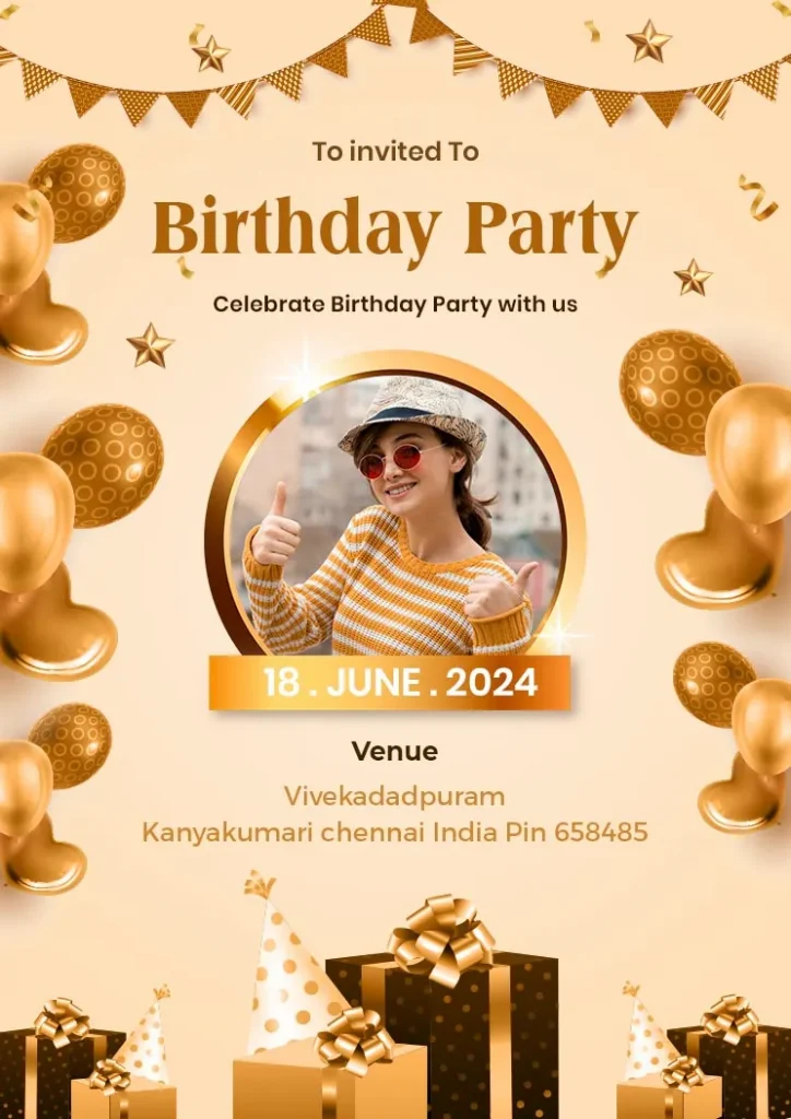 invite card for birthday