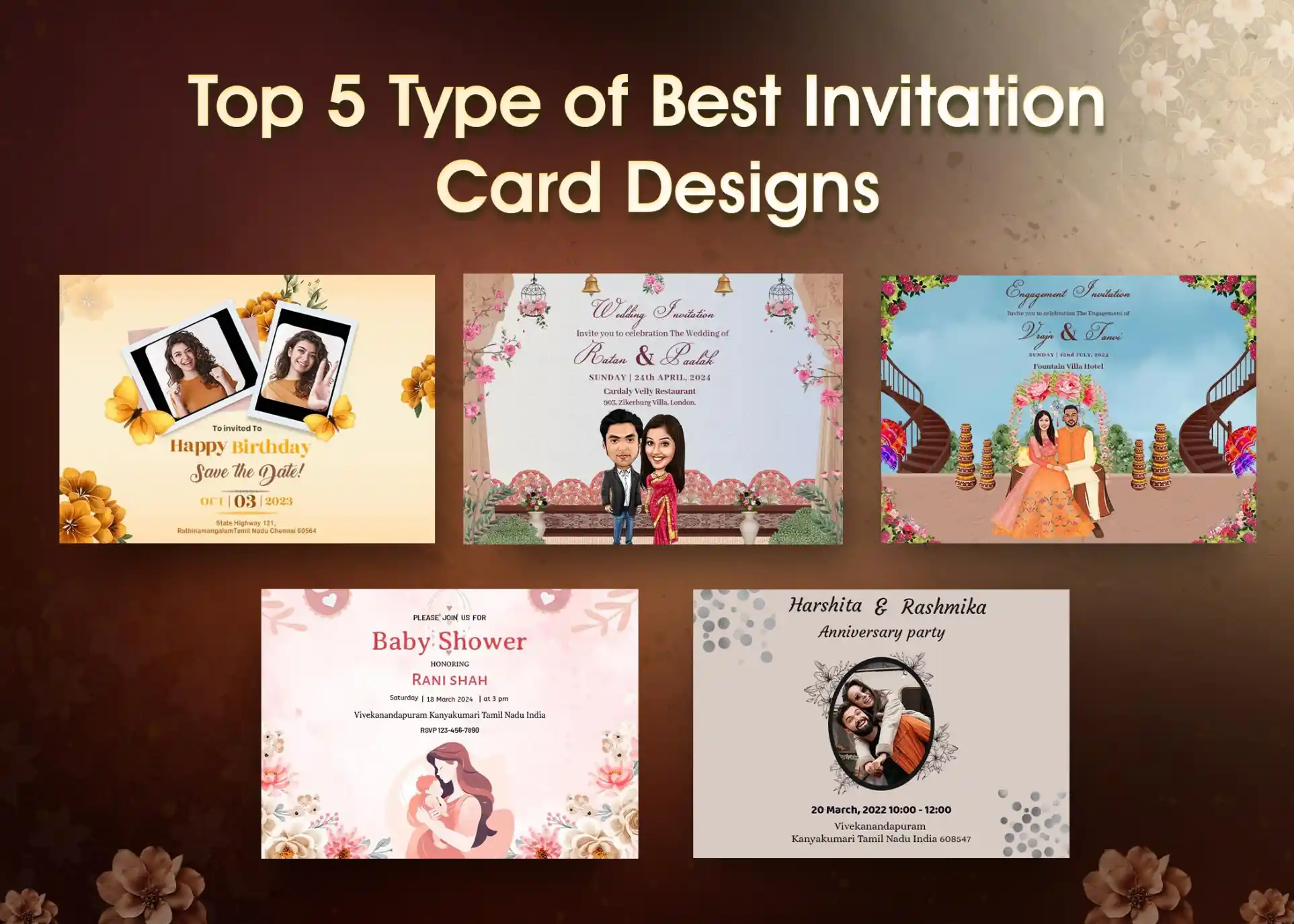 Top 5 Type of Best Invitation Card Designs