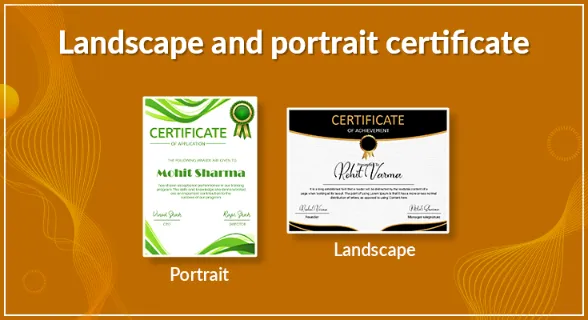 certificate size