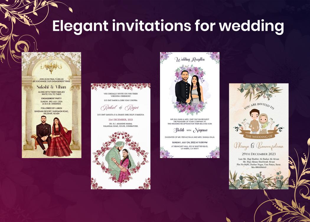 elegant invitations for wedding