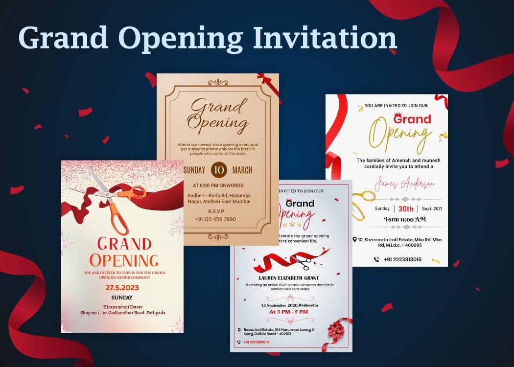 Best Grand Opening Invitation Card
