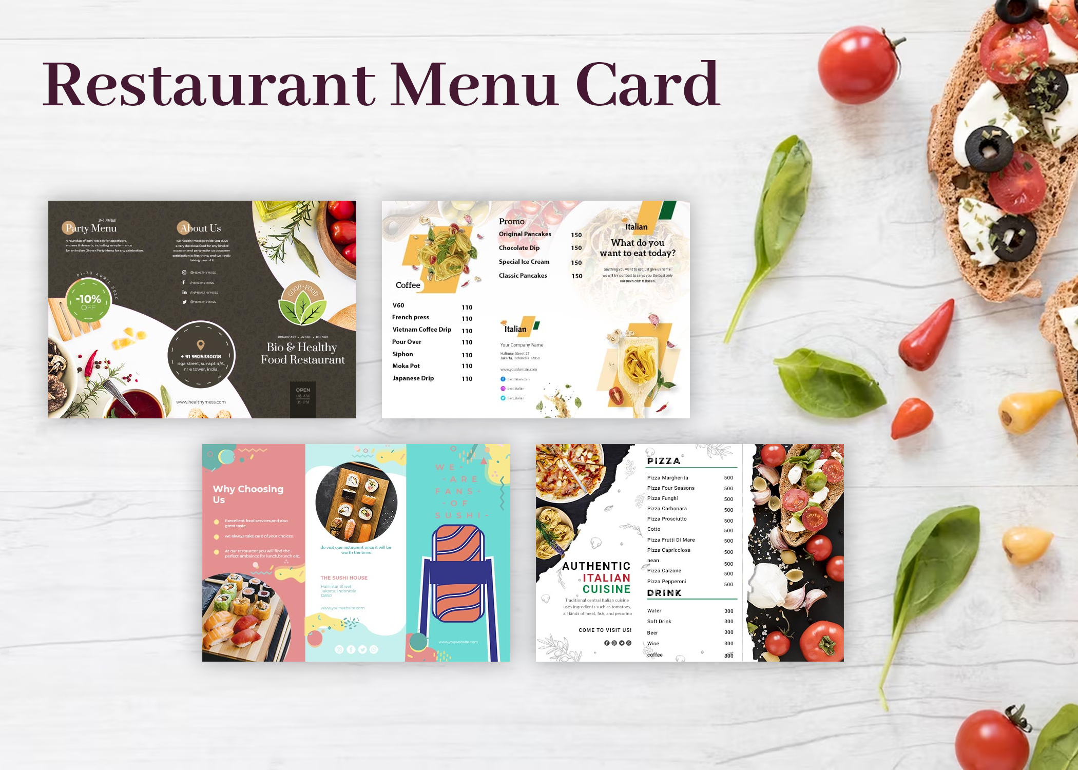 Restaurant Menu Card