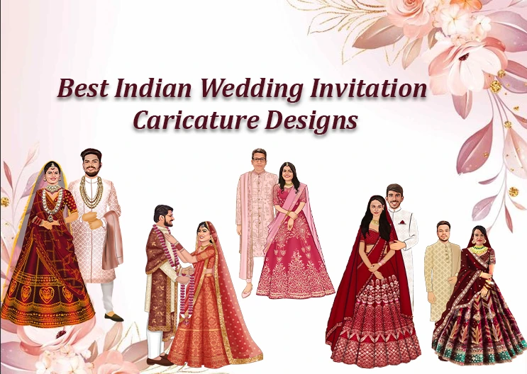 Best Indian Wedding Invitation Caricature Designs