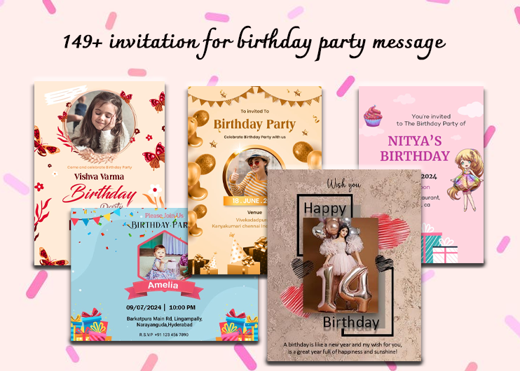 Invitation for Birthday Party Message