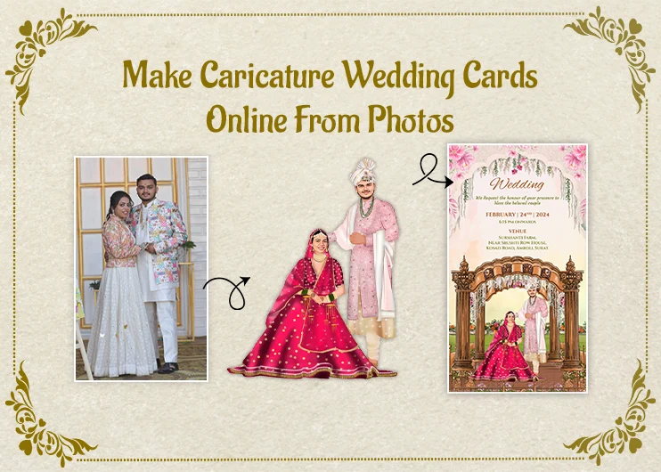 Make Caricature Wedding Cards Online From Photos
