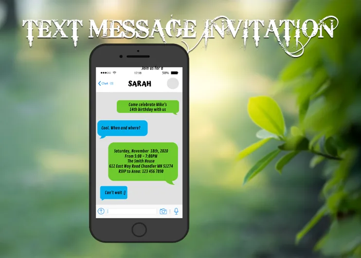 Text Message Invitations