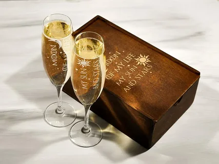 Engraved Champagne Glasses