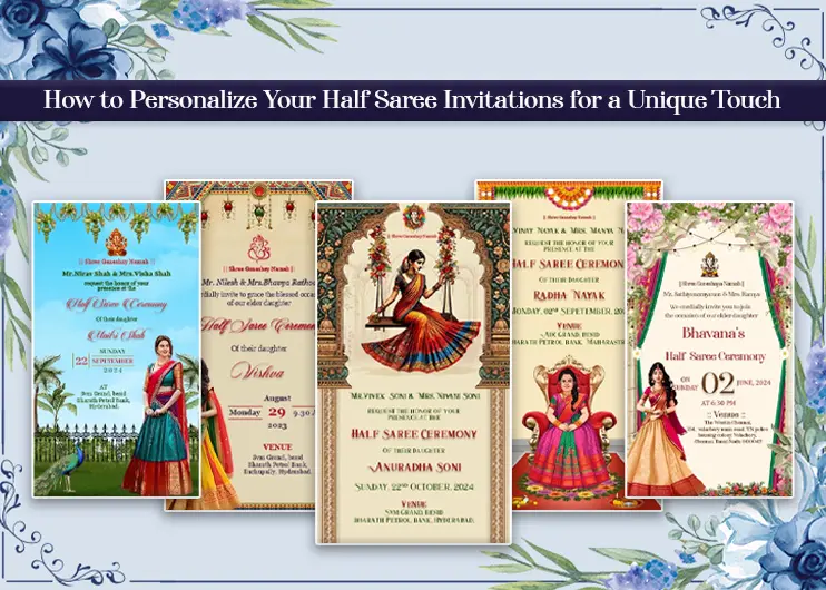 Half Saree Invitation